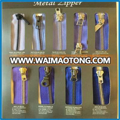 nylon zipper with metal puller,zipper factory