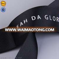 Sinicline customized white logo printed tape black ribbon for packaging