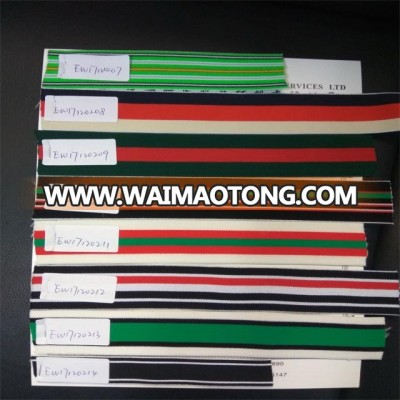 Hot Sale In the UK Colorful Stripe Elastic Band Webbing For Garment