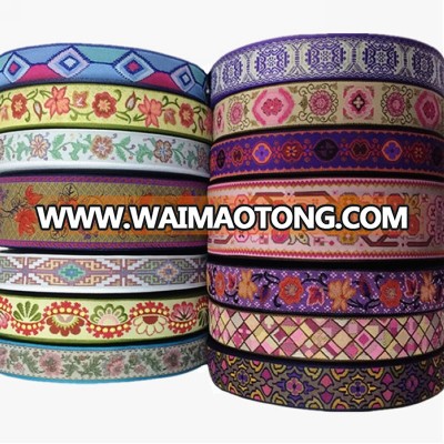 Fashion Jacquard Embroidery Webbing for Clothing Bag Hats Shoes