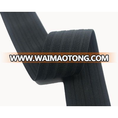 2017 Hot Sell Black Stripes Jacquard Elastic Bands