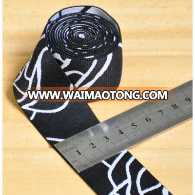 High Quality For Shoe Elastic Band/ Customized Flowers or Logo Jacquard Webbing With Elastic For Clothing