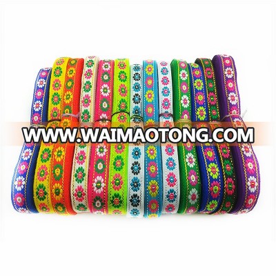 High Quality Wholesale 1cm Colourful Woven Jacquard Ribbon /Embroidery Ribbon