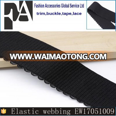 Home Textile Garment Use Black Elastic Webbing Band