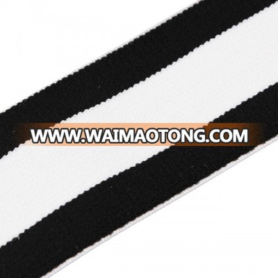 White and Black 40mm Jacquard Elastic Stretch Lace Ribbon Trim Applique Webbing Tape Band Trimming