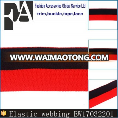 Red and black Underwears waistbands custom jacquard elastic band